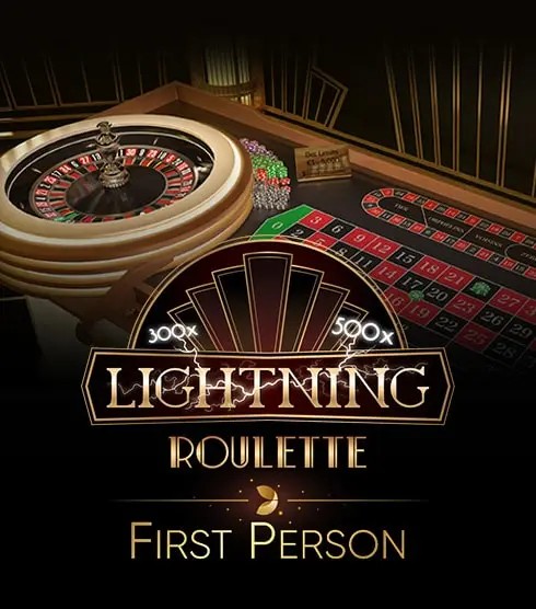 First Person Lightning Roulette by Evolution, showcased at 500casino.pt – game logo