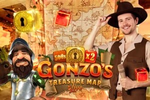Gonzo's Treasure Map casino game by Evolution – featured logo at 500 Casino